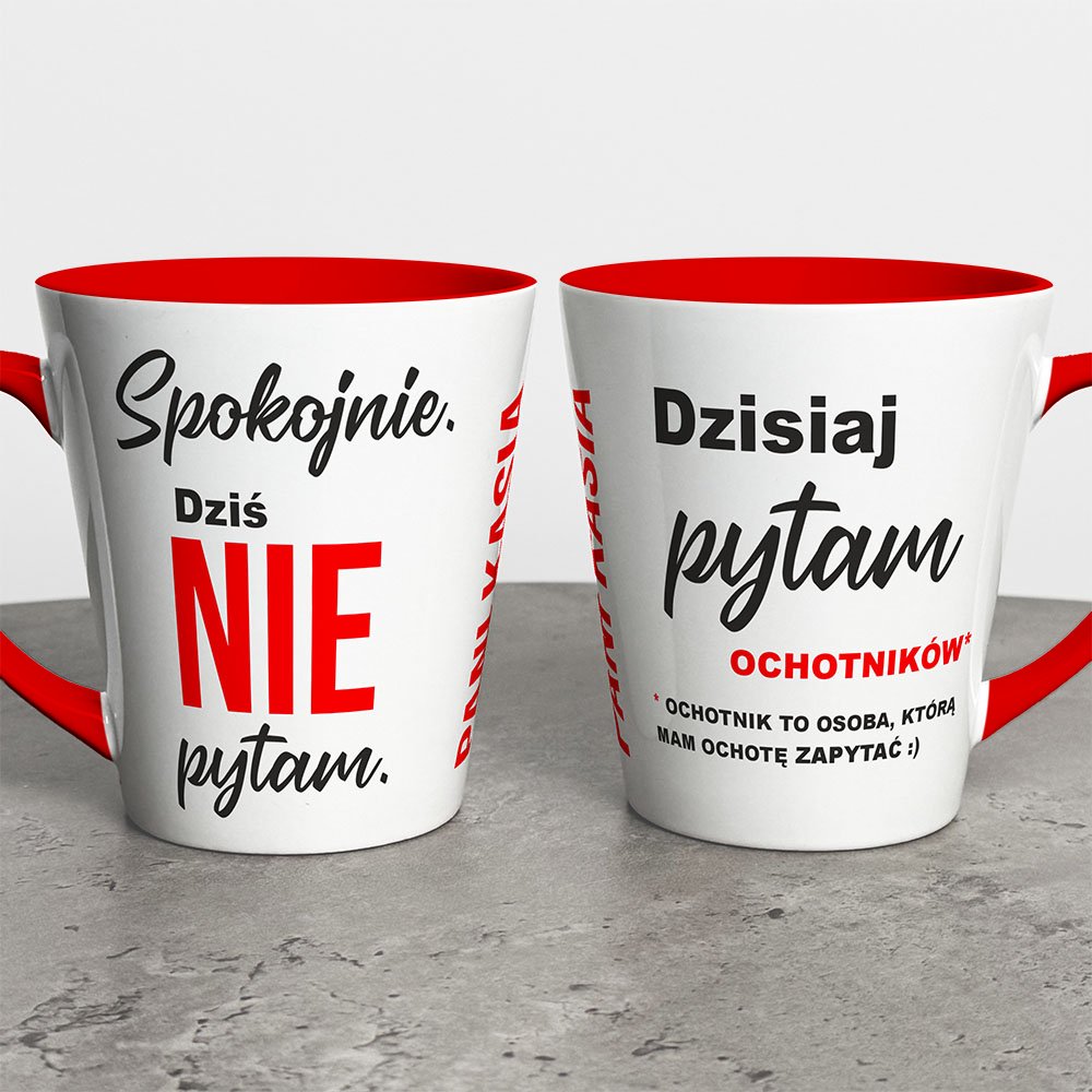 Kubek Latte Dla Nauczyciela Dziś Nie Pytam