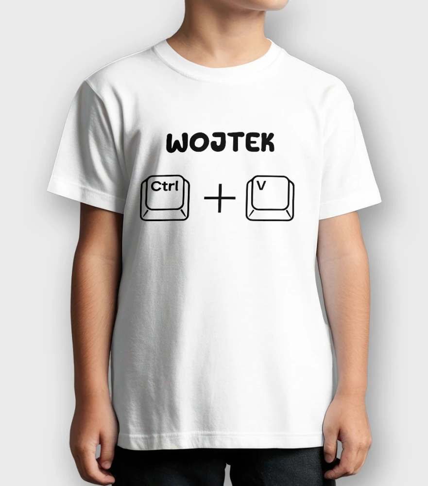 Koszulka Dziecięca Ctrl+V Z Imieniem