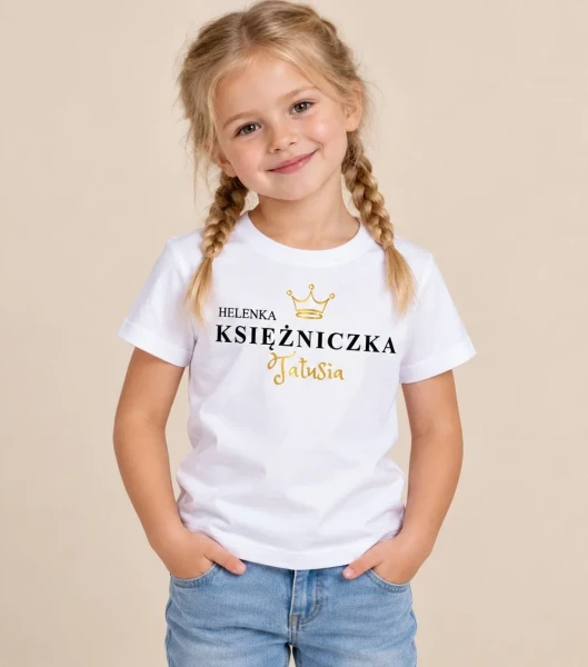 Koszulka Dziecięca Księżniczka Tatusia Z Imieniem – miniatura 1000 × 1134