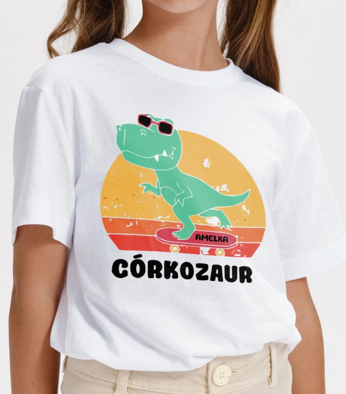 Koszulka Dziecięca Córkozaur Z Imieniem