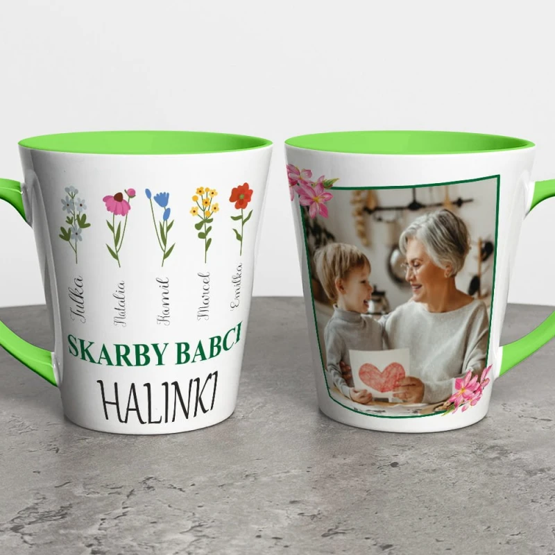 Kubek Latte Dla Babci Ze Zdjęciem i Dedykacją