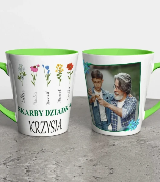Kubek Latte Dla Dziadka Ze Zdjęciem I Dedykacją – miniatura 1000 × 1134