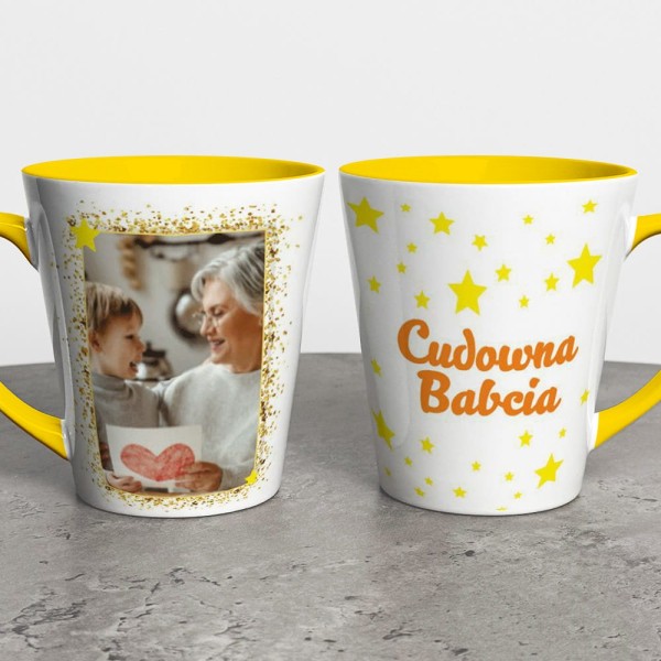 Kubek Latte Na Dzień Babci Ze Zdjęciem