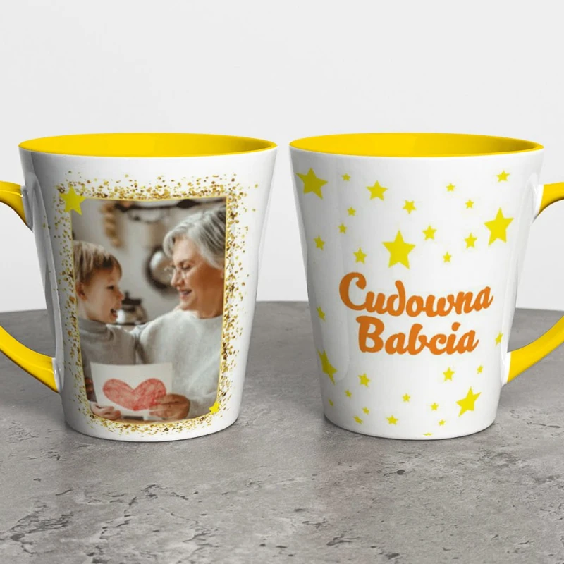 Kubek Latte Na Dzień Babci Ze Zdjęciem