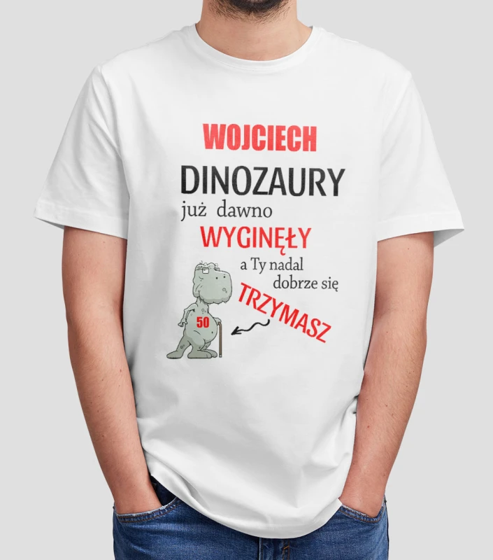 Koszulka Męska Na Urodziny Dinozaury Wyginęły
