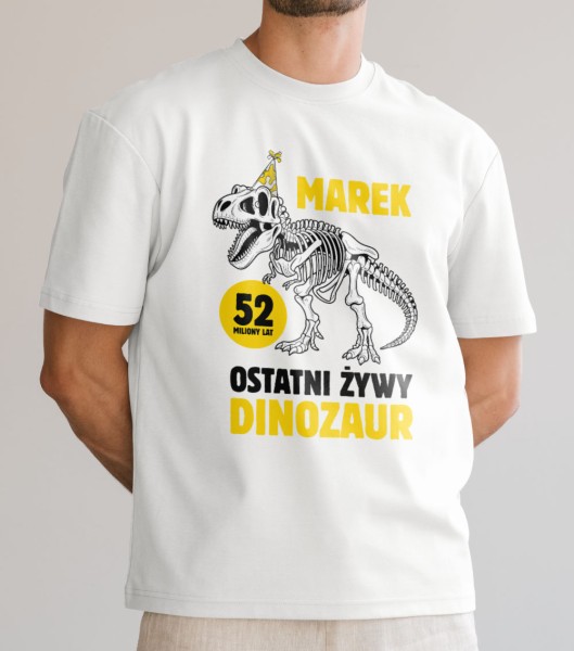 Koszulka Męska Na Urodziny Ostatni Dinozaur