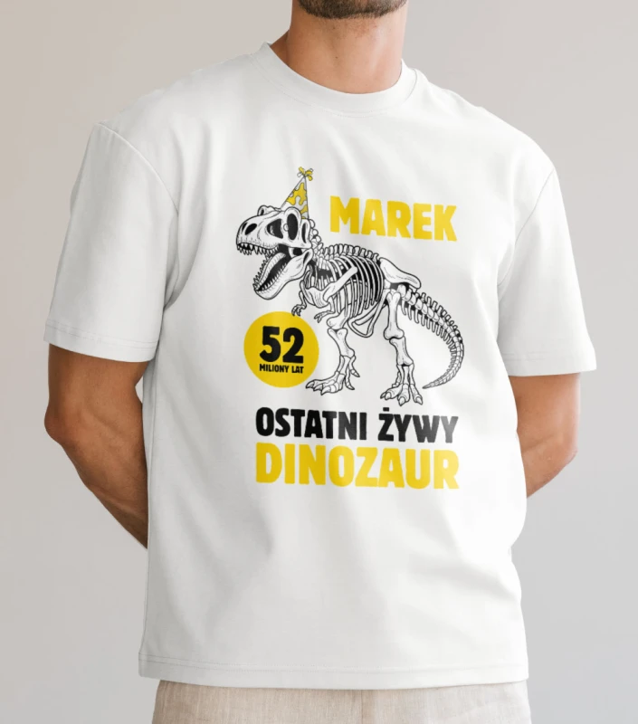 Koszulka Męska Na Urodziny Ostatni Dinozaur