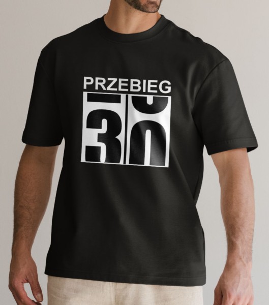 Koszulka Męska Prezent Na Urodziny Przebieg 30