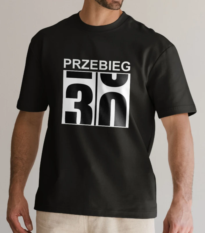 Koszulka Męska Prezent Na Urodziny Przebieg 30