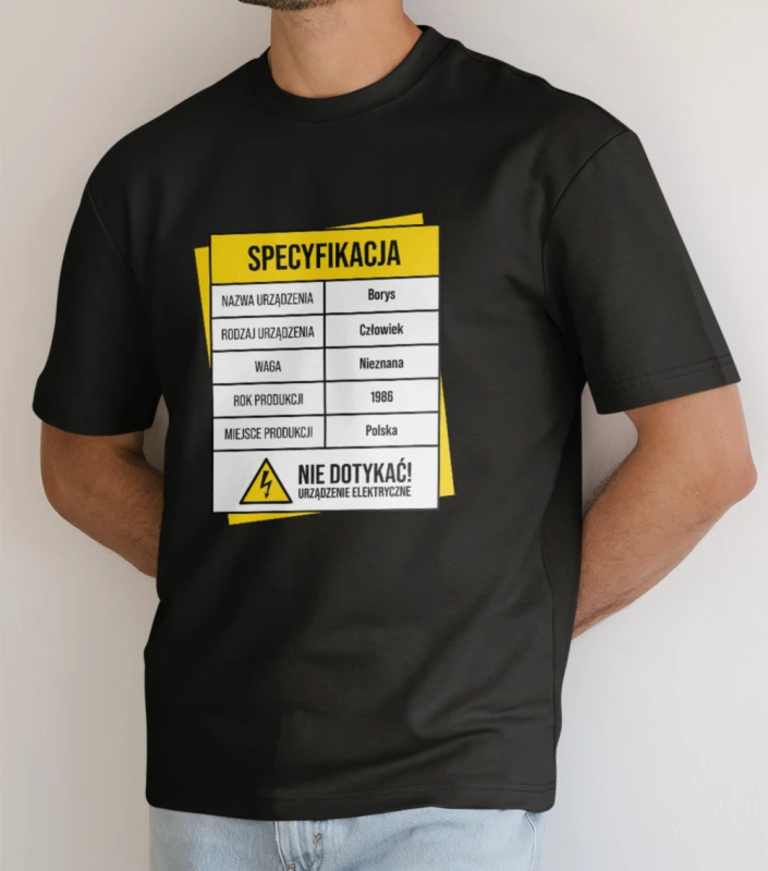 Koszulka Męska Prezent Na Urodziny Specyfikacja