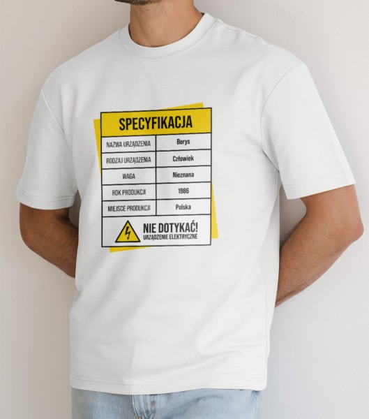 Koszulka Męska Prezent Na Urodziny Specyfikacja