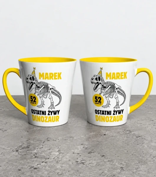 Kubek Latte Prezent Na Urodziny Ostatni Żywy Dinozaur – miniatura 1000 × 1134