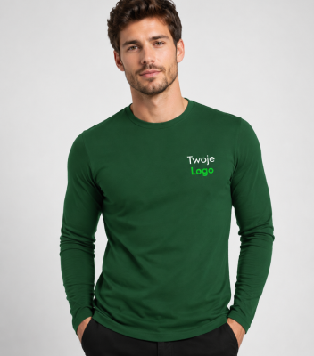 Koszulka Męska Długi Rękaw z Własnym Nadrukiem 160g - Fit-T LS