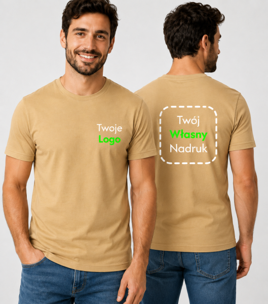 Koszulka Męska T-shirt z Własnym Nadrukiem 145g – Classic New