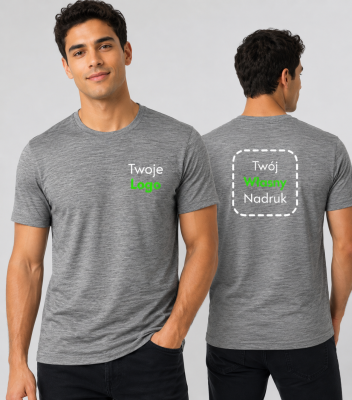 Koszulka Męska T-shirt z Własnym Nadrukiem 180g – Merino Rise