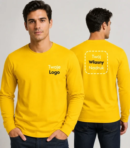 Koszulka Unisex Długi Rękaw z Własnym Nadrukiem 160g - Resist LS