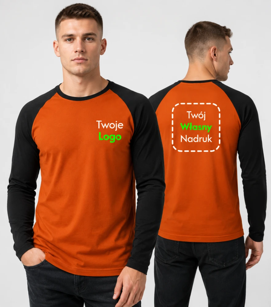 Koszulka Unisex Długi Rękaw z Własnym Nadrukiem 180g - Street LS