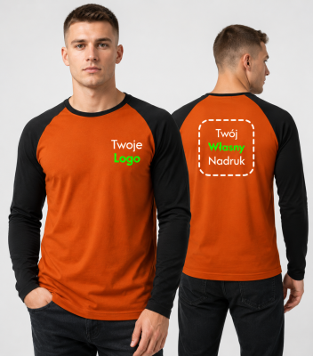Koszulka Unisex Długi Rękaw z Własnym Nadrukiem 180g - Street LS