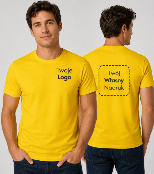 Koszulka Męska T-shirt z Własnym Nadrukiem 160g – Resist