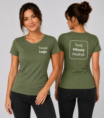 Koszulka Damska T-shirt z Własnym Nadrukiem 150g - Native