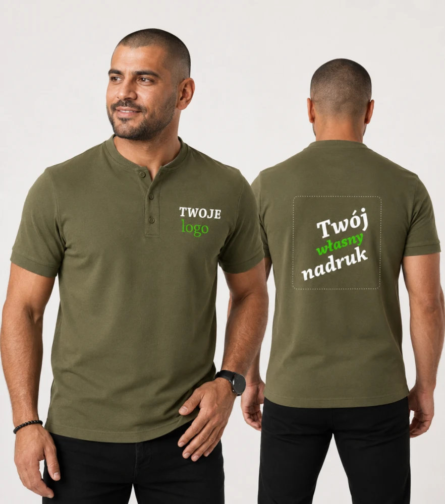 Koszulka Męska Polo z Własnym Nadrukiem 215g – Diamond