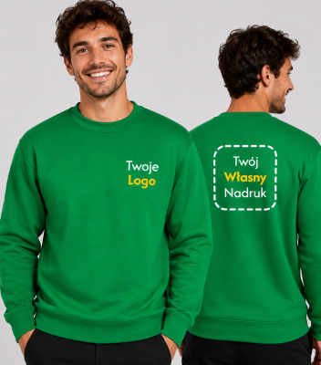Bluza Unisex z Własnym Nadrukiem 280g - Crew