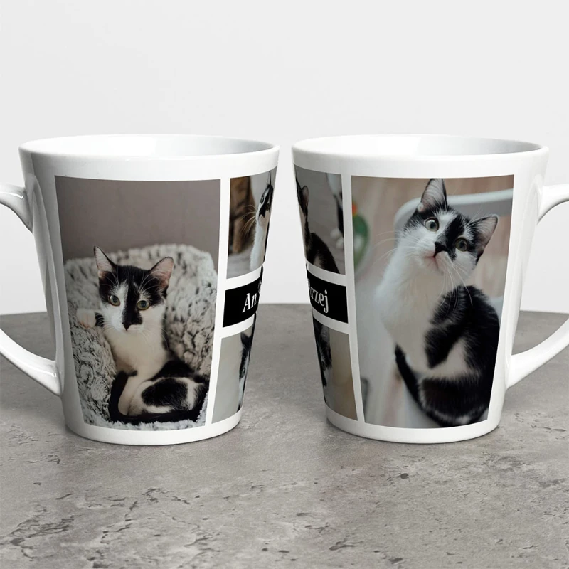 Foto Kubek Latte Ze Zdjęciami I Tekstem