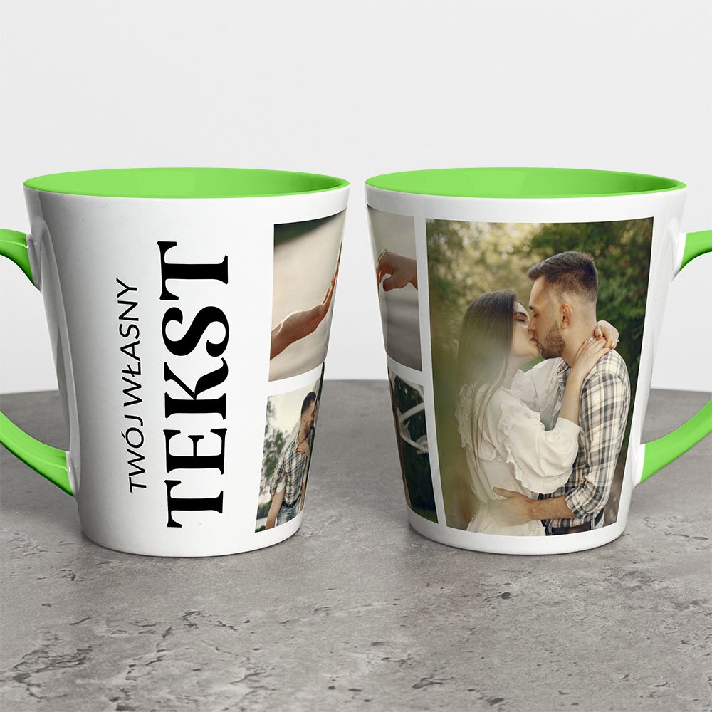 Foto Kubek Latte Ze Zdjęciami I Tekstem