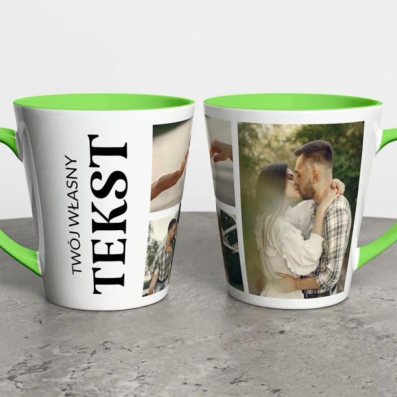 Foto Kubek Latte Ze Zdjęciami I Tekstem