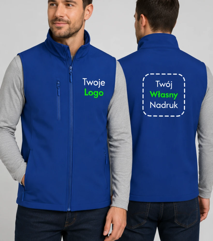 Softshell Kamizelka Męska z Własnym Nadrukiem 280g - Trail