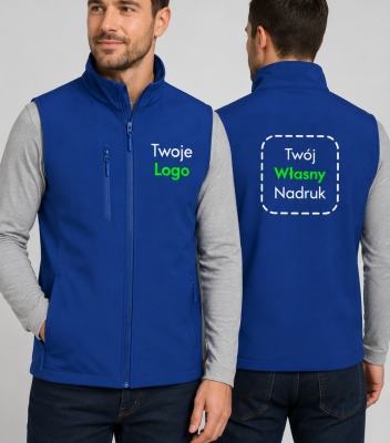 Softshell Kamizelka Męska z Własnym Nadrukiem 280g - Trail
