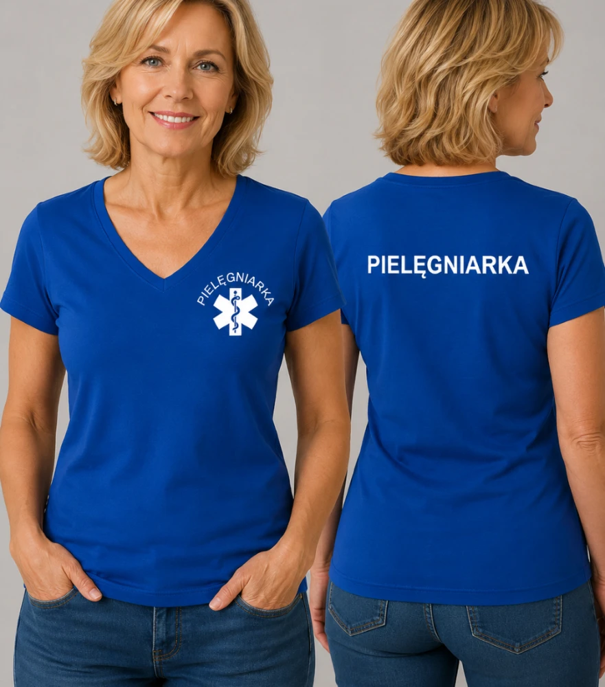 Koszulka V-neck Damska Pielęgniarka 180g - Dream