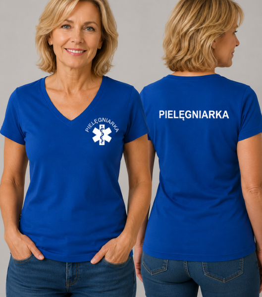 Koszulka V-neck Damska Pielęgniarka 180g - Dream