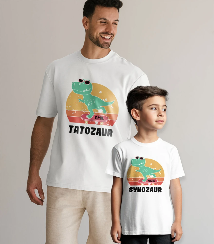 Zestaw Koszulek Tatozaur i Synozaur