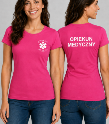 Koszulka Damska Opiekun Medyczny 160g - Basic