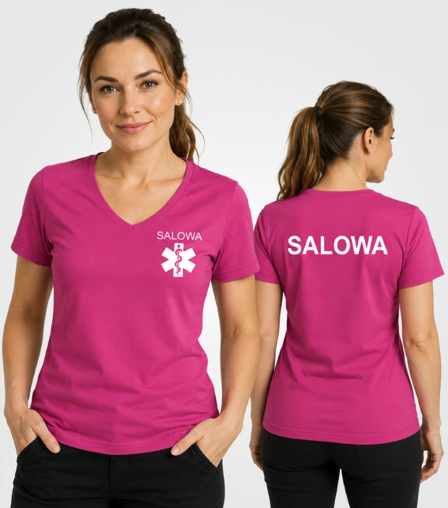 Koszulka V-neck Damska Salowa 180g - Dream
