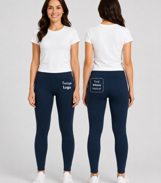 Legginsy Damskie z Własnym Nadrukiem 190g - Balance