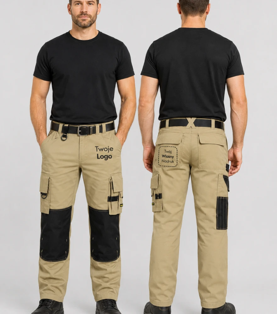 Spodnie Unisex Robocze z Własnym Nadrukiem 320g – Cordura Canvas
