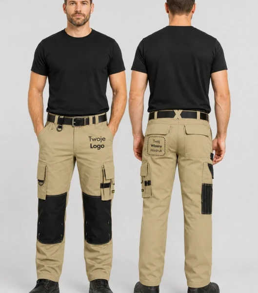 Spodnie Unisex Robocze z Własnym Nadrukiem 320g – Cordura Canvas