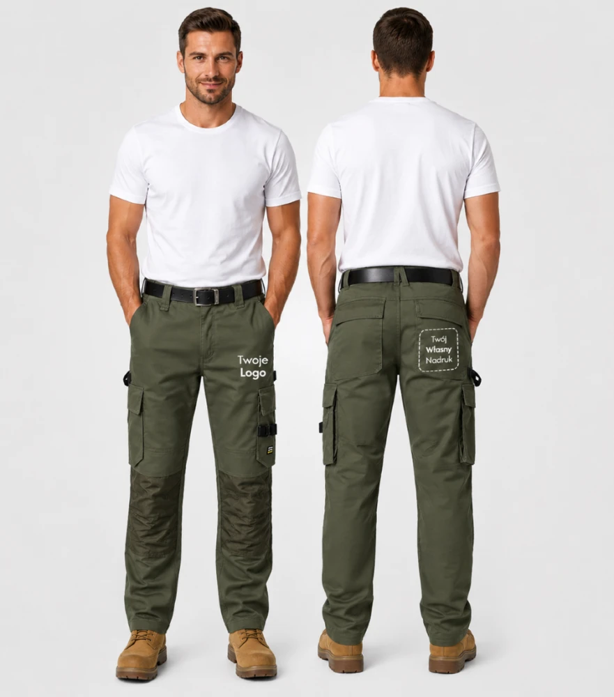 Spodnie Unisex Robocze z Własnym Nadrukiem 280g - Twill Cordura