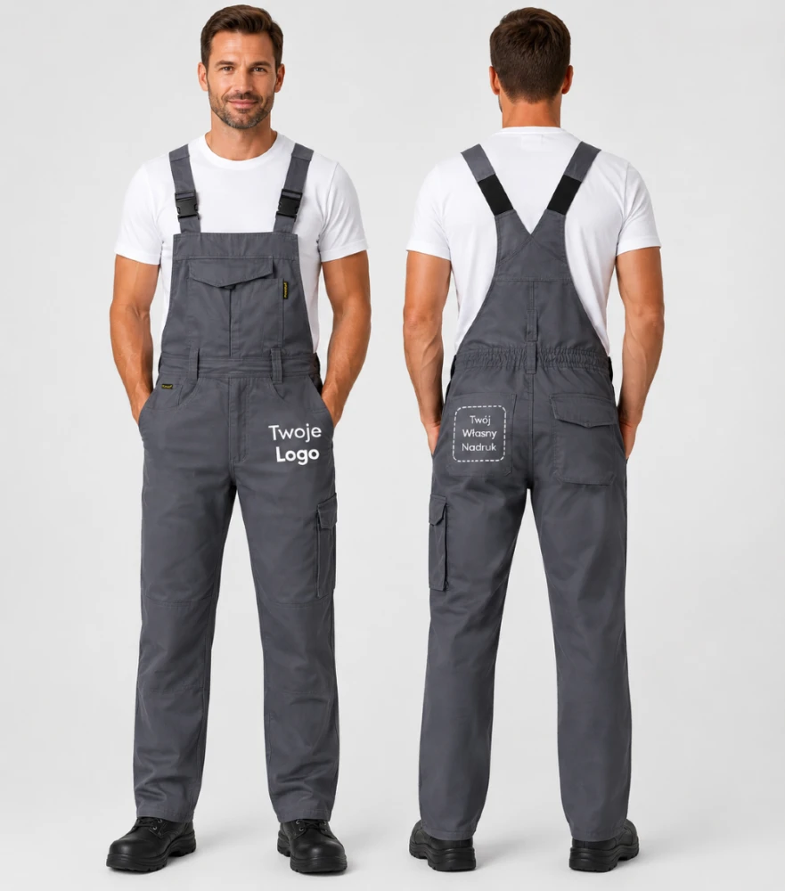 Ogrodniczki Unisex Robocze z Własnym Nadrukiem 245g - Dungaree Overall