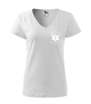 Koszulka V-neck Damska Terapeuta Zajęciowy 180g - Dream