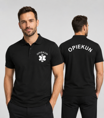 Koszulka V-neck Męska Opiekun 180g - Slim Fit