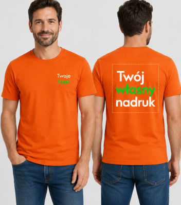 Koszulka Unisex T-shirt z Własnym Nadrukiem 200g - Heavy New
