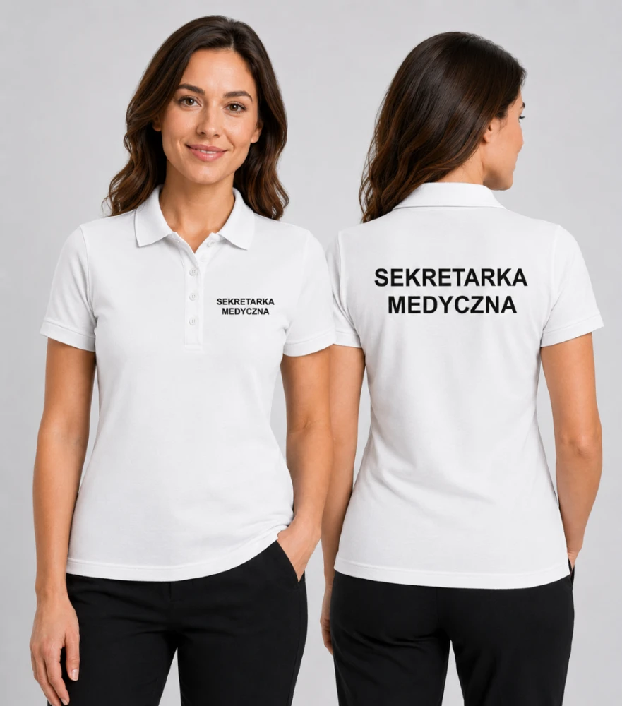 Koszulka Polo Damska Sekretarka Medyczna 200g - Pique