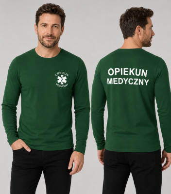 Koszulka Długi Rękaw Męska Opiekun Medyczny 160g - Fit-T LS