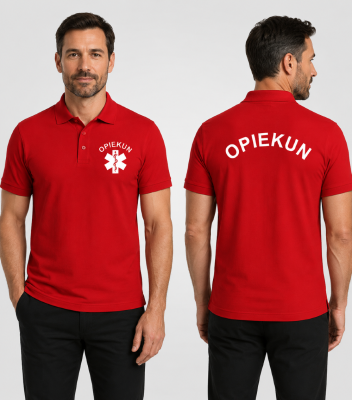 Koszulka Polo Męska Opiekun 180g - Single J.
