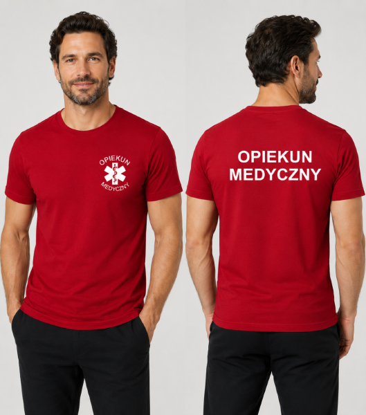 Koszulka Męska Medyczna Opiekun Medyczny
