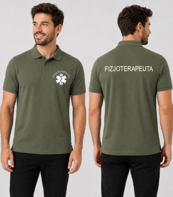 Koszulka Polo Męska Fizjoterapeuta 180g - Single J.