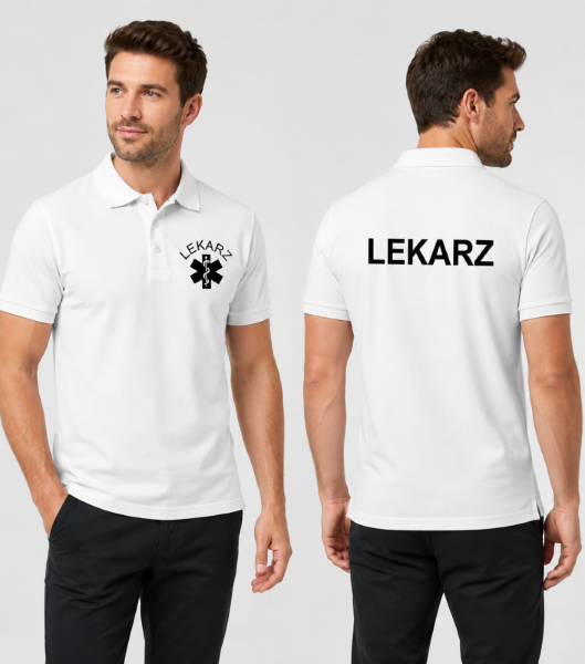 Koszulka Polo Męska Lekarz 200g - Pique
